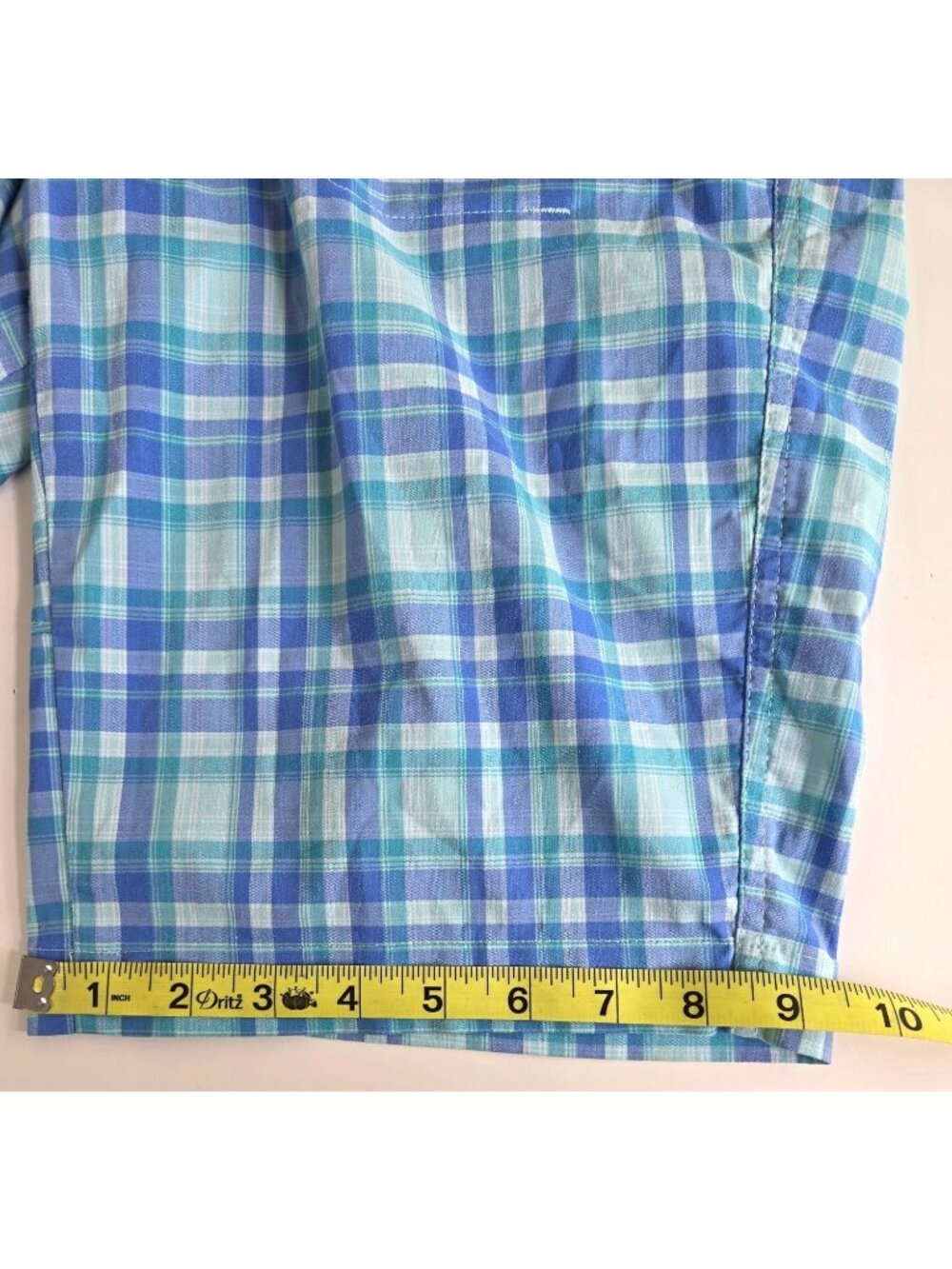 Columbia Women's Saturday Trail II Plaid Shorts Blue Size 12 Hiking Bermuda UPF - Picture 14 of 14